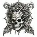 dark and evil tattoo design idea