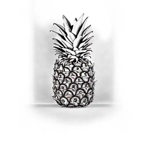 Pineapple tattoo design idea