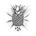 Pineapple tattoo design idea