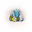 Pineapple tattoo design idea