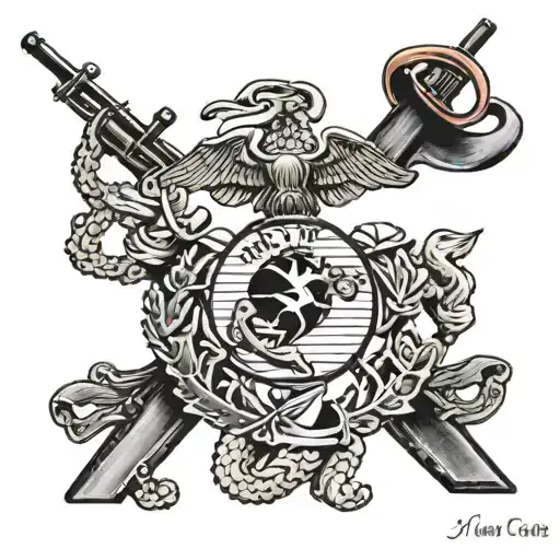 marine corp memorial tattoo for dad tattoo design idea