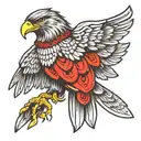 acorss back design  a hawk with out streched wings and with in the feathers has protection ,strength and power runes  tattoo design idea