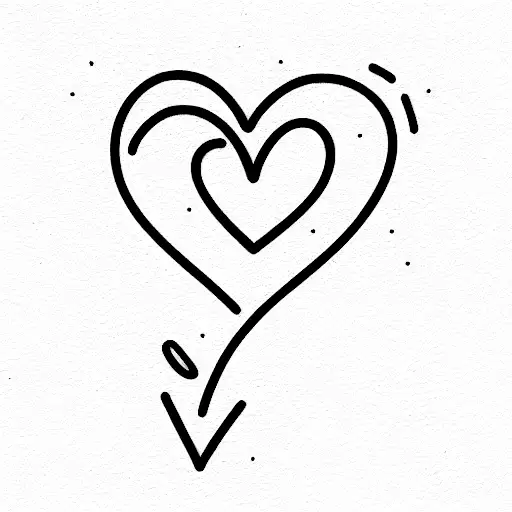 143 with a heart and JMN tattoo design idea