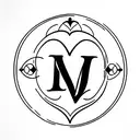 143 love tattoo with JMN initials  tattoo design idea