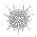 grateful dead 13 point lightning bolt tattoo design idea