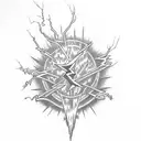 grateful dead lightning bolt tattoo design idea