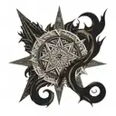 blades of chaos, mandala art, nordic, runes, symbolism tattoo design idea