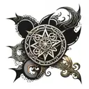 blades of chaos, mandala art, nordic, runes, symbolism tattoo design idea