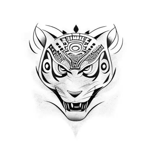 Black panter tattoo design idea