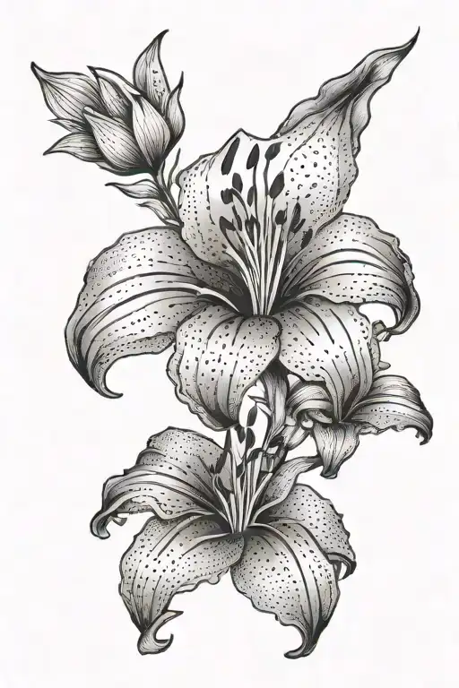 lily zodiac sign virgo tattoo design idea