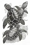 sea turtles with versus proverbs 27:9 included in it tattoo design idea