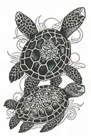 sea turtles with versus proverbs 27:9 included in it tattoo design idea