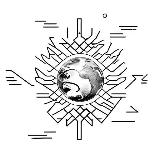 clock 11:09 earth tattoo design idea