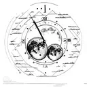 clock 11:09am earth/moon tattoo design idea