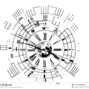 clock 11:09am earth/moon tattoo design idea