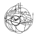 clock 11:09 earth tattoo design idea