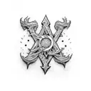 the amity affliction logo tattoo design idea