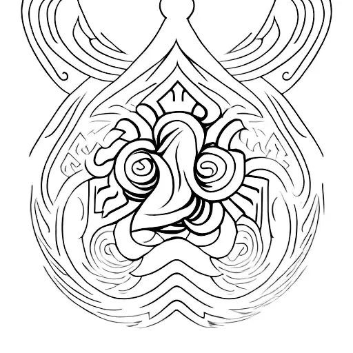 Discipline symbolized through a minimalist martial arts pose tattoo design idea