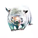 evil wombat tattoo design idea