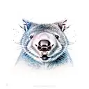 evil wombat tattoo design idea