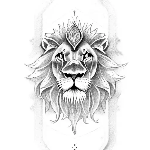 Rose Calvary lion praying hands tattoo design idea