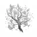 money trees tattoo design idea