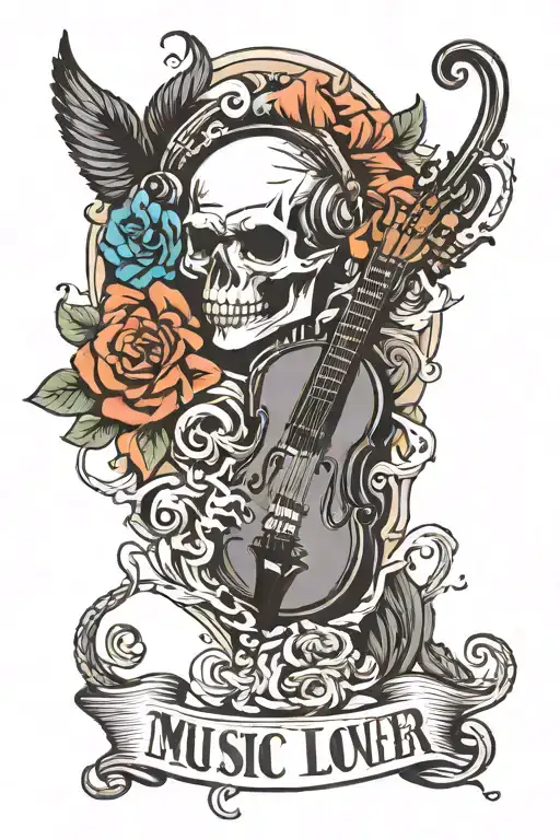 music lover  tattoo design idea