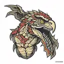 toronto raptor with RIP Sunny tattoo design idea