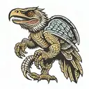 toronto raptor with RIP Sunny tattoo design idea
