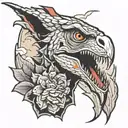 toronto raptor with RIP Sunny tattoo design idea