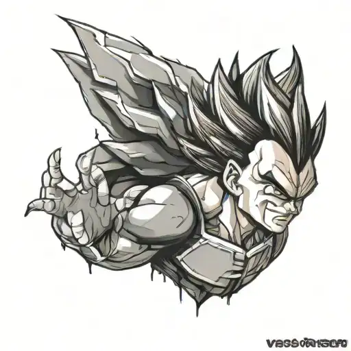 Vegeta tattoo design idea