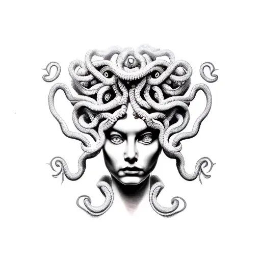 medusa sexy face  tattoo design idea