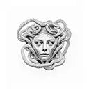 medusa face full of snakes tattoo design idea
