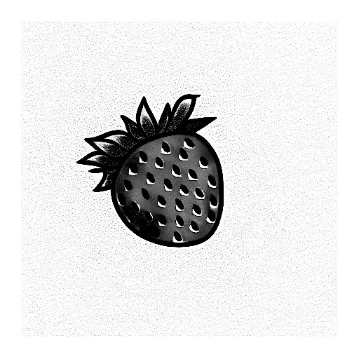 strawberry tattoo design idea