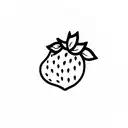 strawberry tattoo design idea