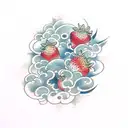 strawberry tattoo design idea