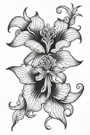 spiderlily tattoo design idea