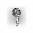 Singer  microphone Engine Steampunk tattoo design idea