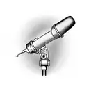 Singer  microphone Engine Steampunk tattoo design idea
