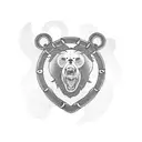 Bear Trap hearth shaped  tattoo design idea