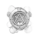 Bear Trap hearth shaped  tattoo design idea