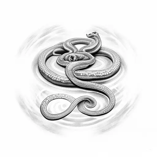 snake wrapped around chakras tattoo design idea