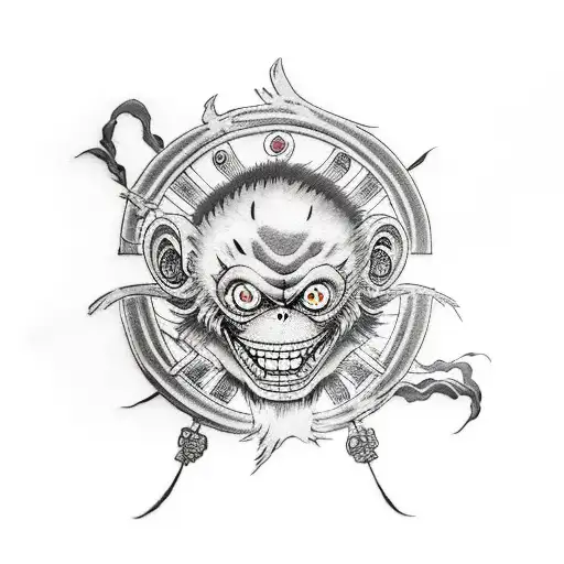 Monkey d luffy gear 4  tattoo design idea