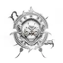 Monkey d luffy gear 4  tattoo design idea