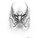 half delirious (wrestler)face half ultra mantis black (wrestler) face tattoo design idea