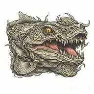 undead bullhead  tattoo design idea