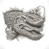 undead bullhead  tattoo design idea