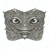 three eyed bullhead tattoo design idea