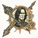 severus snape wand  tattoo design idea