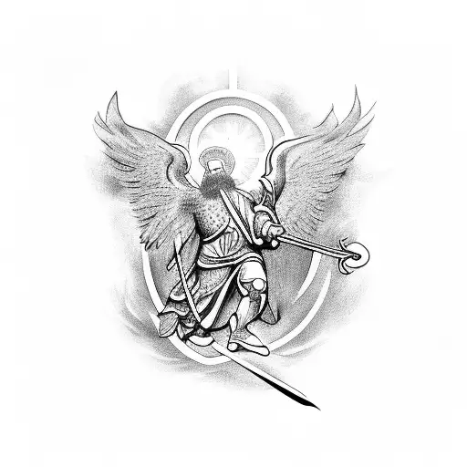 St Jude, St Michael, St Christopher tattoo design idea